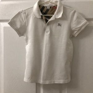 Burberry white polo
